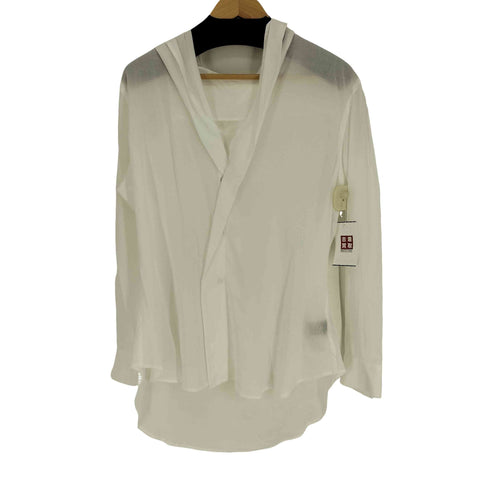 ヨウジヤマモト Yohji Yamamoto collections 25SS Ten LAWN DRAPED DETAIL HOOD DRESS テン ローン ドレープ ディテール フード ドレス レディース JPN:2